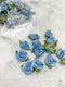 160 Mini Fabric Flowers Tiny Flowers Florals Blue Flowers Blue Mini Flowers NTN00091